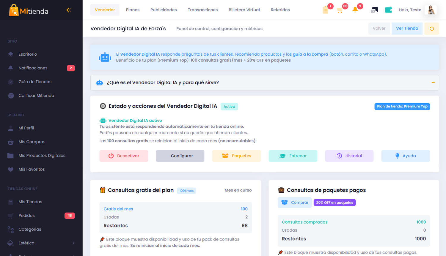 Configuración Vendedor IA